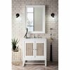 James Martin Vanities Athens 30in Single Vanity, Glossy White w/ 3 CM Carrara White Top E645-V30-GW-3CAR